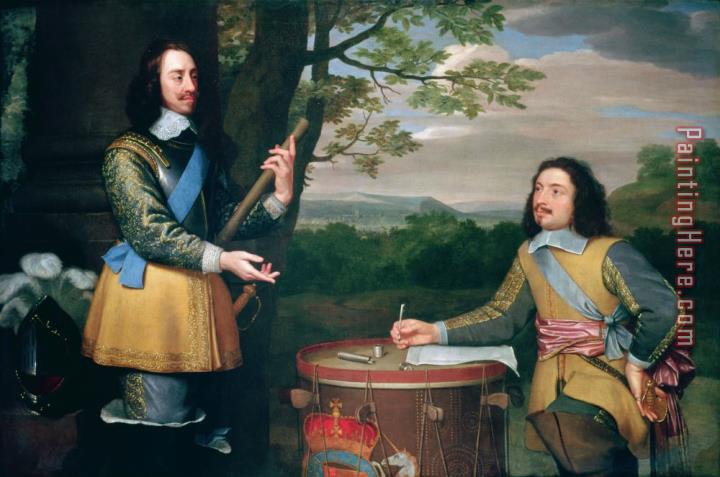 English School Portrait of Charles I and Sir Edward Walker